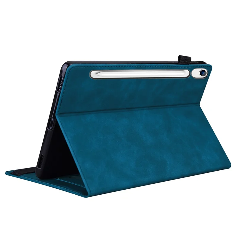 Tablet Case For Samsung Galaxy Tab S10 Lite  /  Tab S10 FE  /  Tab S9 FE PU Leather Protective Folio Cover with Card Holder - Blue