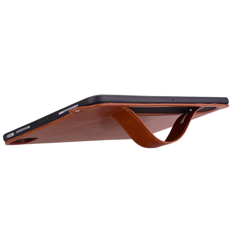 Tablet Case For Samsung Galaxy Tab S10 Lite  /  Tab S10 FE  /  Tab S9 FE Hand Strap Kickstand Leather Tablet Cover - Brown