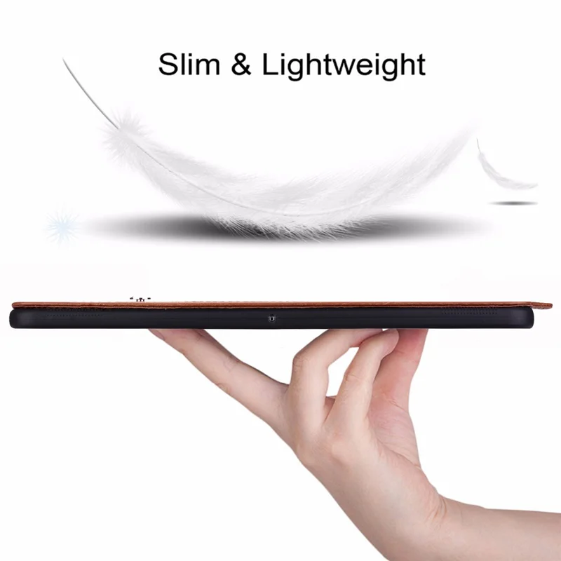 Tablet Case For Samsung Galaxy Tab S10 Lite  /  Tab S10 FE  /  Tab S9 FE Hand Strap Kickstand Leather Tablet Cover - Brown
