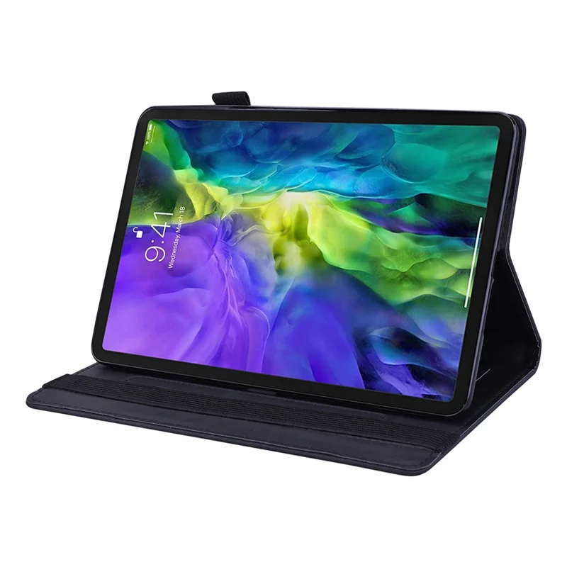 Tablet Case For Samsung Galaxy Tab S10 FE  /  Tab S9 FE  /  Tab S10 Lite Card Slots Leather Cover Flower Pattern - Black