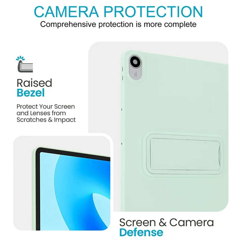 Tablet Case For Huawei MatePad 11.5  /  MatePad 11.5 2024 TPU + PC Skin-Friendly Kickstand Tablet Cover - Mint Green