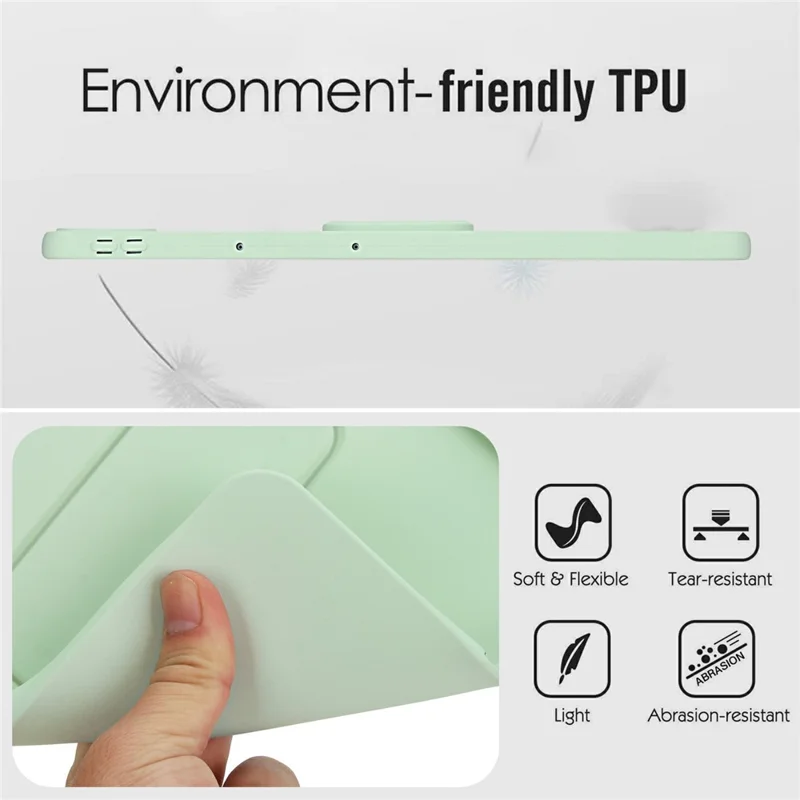 Tablet Case For Huawei MatePad 11.5  /  MatePad 11.5 2024 TPU + PC Skin-Friendly Kickstand Tablet Cover - Mint Green