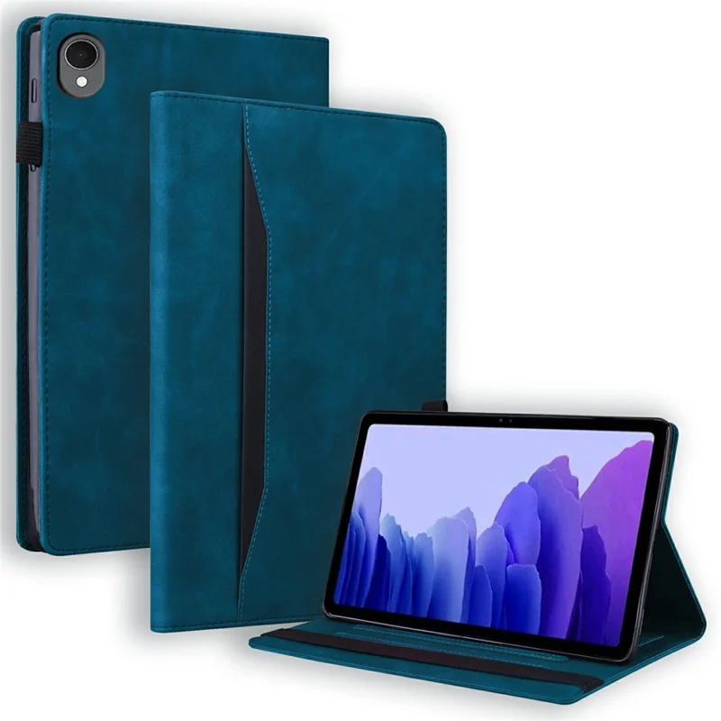 For Samsung Galaxy Tab S11 Case PU Leather Protective Folio Cover with Card Holder - Blue