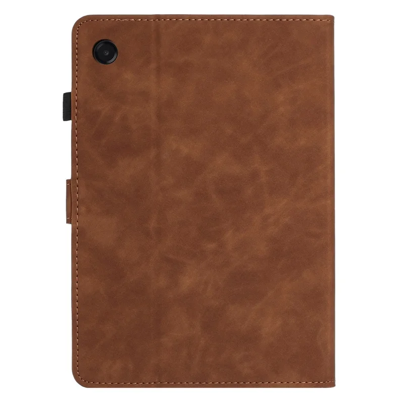 Funda para tableta con soporte y ranuras para tarjetas, diseño elegante con mariposas y flores impresas, para Samsung Galaxy Tab A11+ / A9+, color marrón