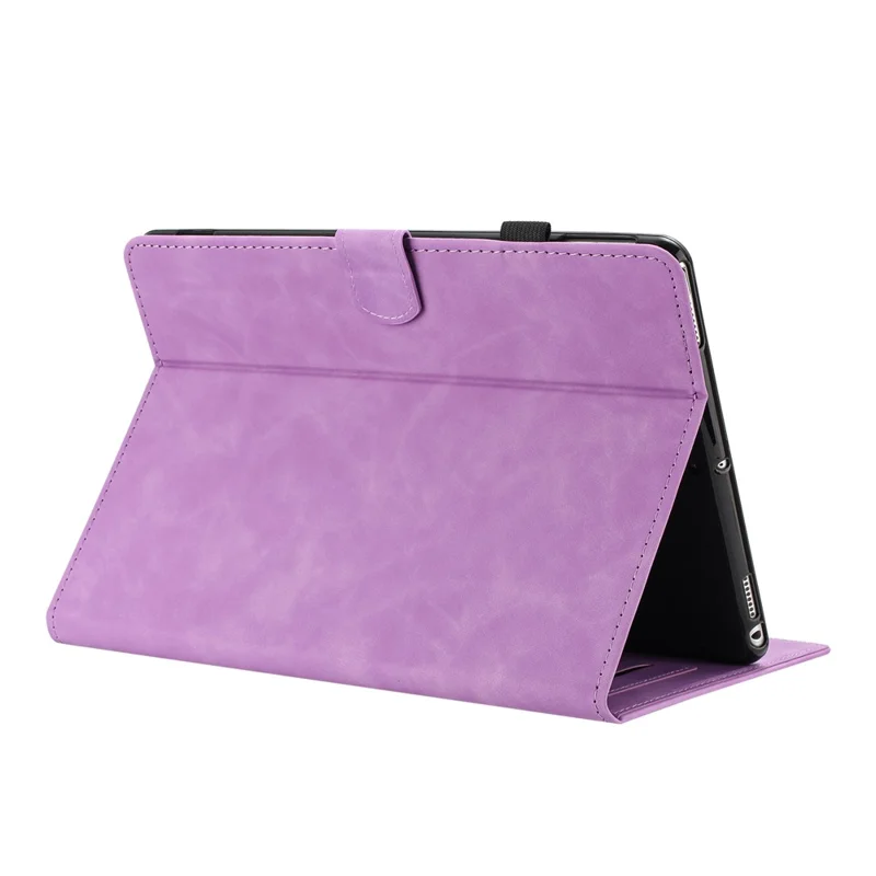 For Amazon Kindle Paperwhite (2024) Case Card Holder Stand Butterfly Floral Imprinted Leather Tablet Cover - Light Purple