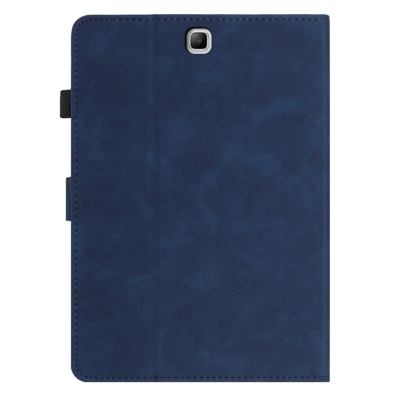 For Samsung Galaxy Tab A 8.0 SM-T350 (2015) Case Card Holder Stand Butterfly Floral Imprinted Leather Tablet Cover with Auto Wake / Sleep - Blue