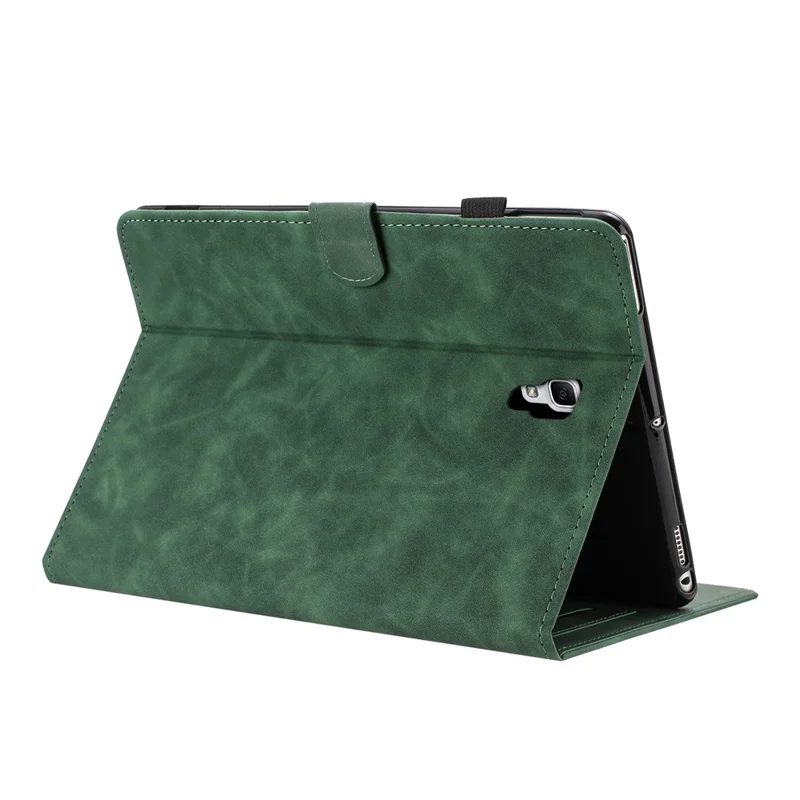 For Samsung Galaxy Tab A 10.5 (2018) Case Card Holder Stand Butterfly Floral Imprinted Leather Tablet Cover - Green