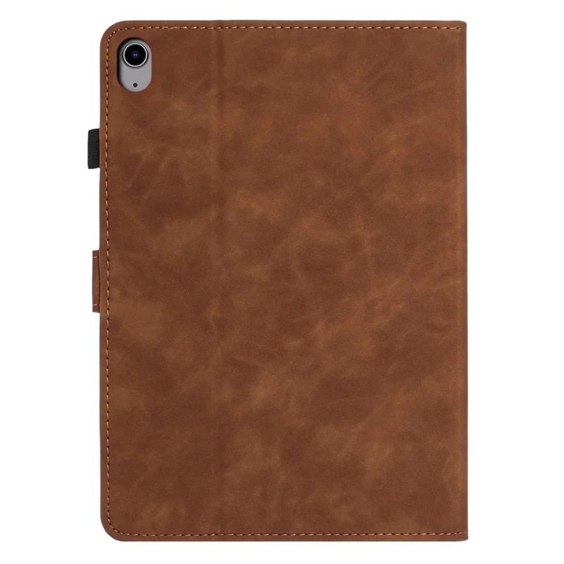 Tablet Case For iPad Air 11 (2025)  /  (2024)  /  Air (2022)  /  (2020) Card Holder Stand Butterfly Floral Imprinted Leather Cover - Brown