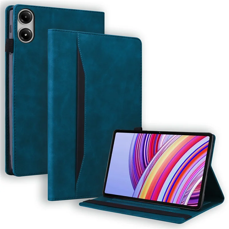 For Xiaomi Poco Pad M1 Case PU Leather Protective Folio Cover with Card Holder - Blue