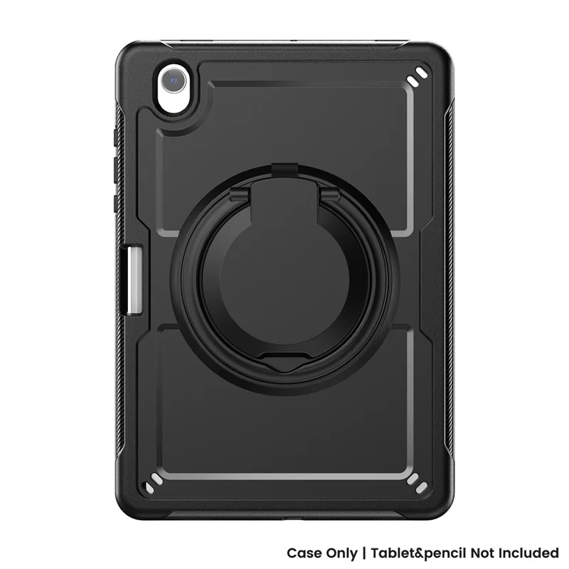 Cover per Samsung Galaxy Tab S10 Lite con Supporto Girevole, Custodia Protettiva PC + TPU Antiurto - Nero