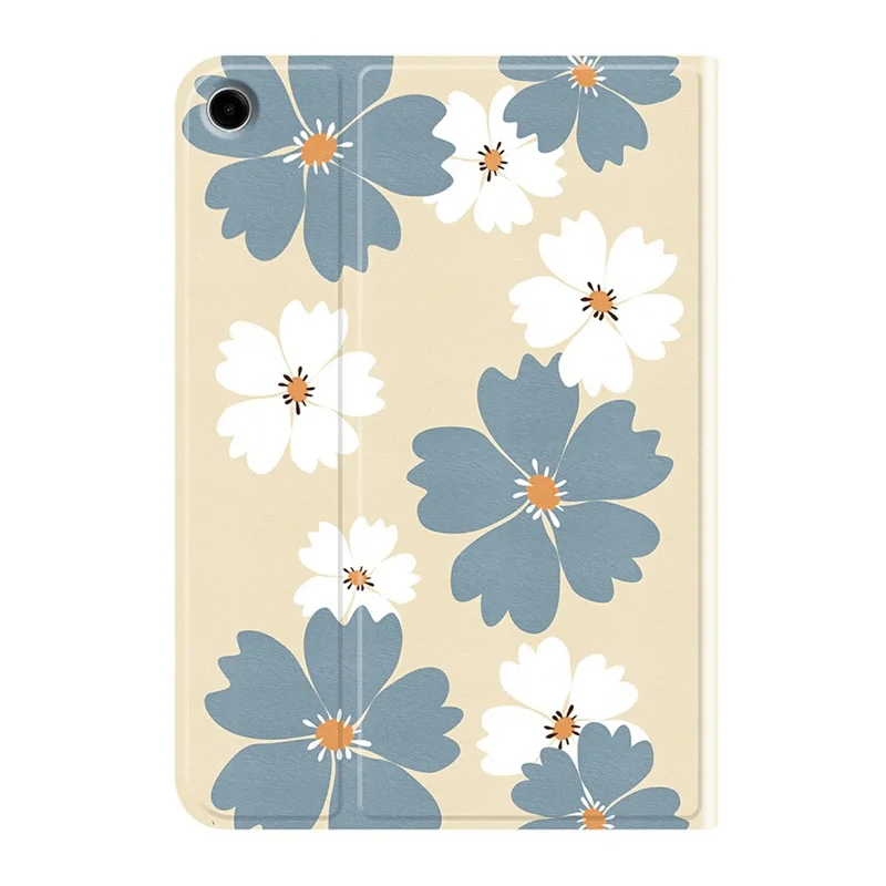 PU Leather Case For Samsung Galaxy Tab A11+  /  Tab A9+ Pattern Print Tablet Cover Stand with Pen Slot (Stylus Not Included)  - Blue Daisies