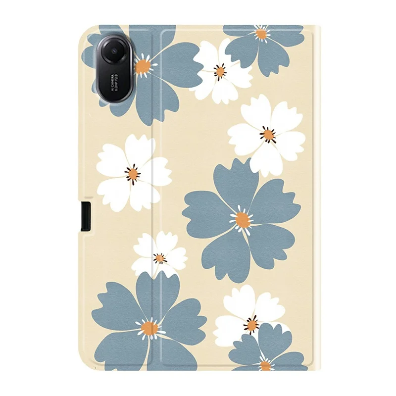 For Xiaomi Redmi Pad 2 PU Leather Case Pattern Print Tablet Cover Stand with Pen Slot (Stylus Not Included)  - Blue Daisies