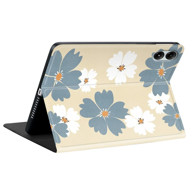 PU Leather Case For Xiaomi Poco Pad 5G  /  Redmi Pad Pro  /  Redmi Pad Pro 5G  /  Poco Pad 4G Pattern Print Tablet Cover Stand with Pen Slot (Stylus Not Included)  - Blue Daisies