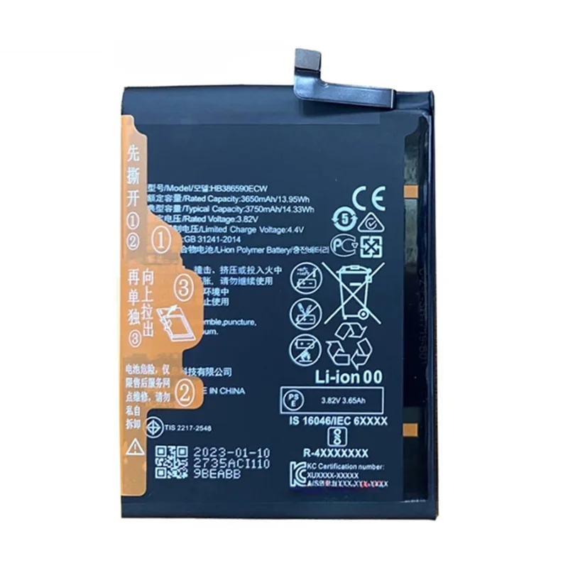 For Huawei Honor 8X 3.82V 3650mAh Li-Polymer Battery Assembly Part (Without Logo) (Encode: HB386590ECW)