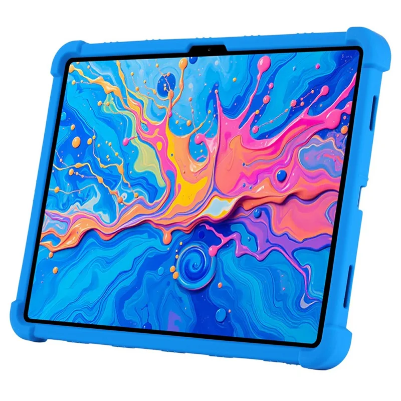 For Teclast ArtPad Pro / Blackview LINK 8 Case Adjustable Kickstand Silicone Tablet Protective Cover - Dark Blue