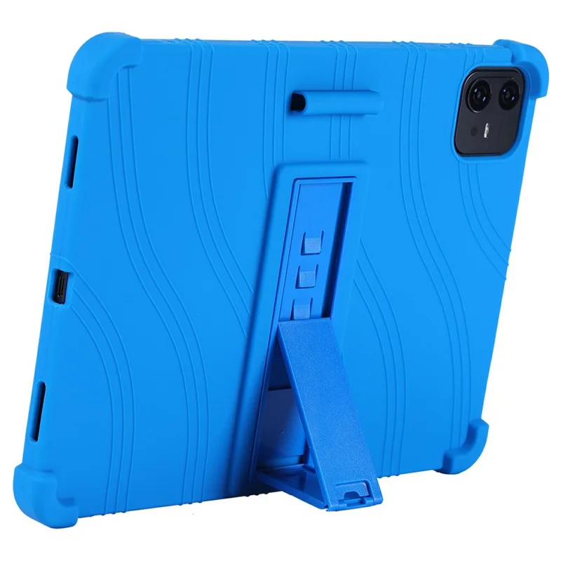 For Teclast ArtPad Pro / Blackview LINK 8 Case Adjustable Kickstand Silicone Tablet Protective Cover - Dark Blue