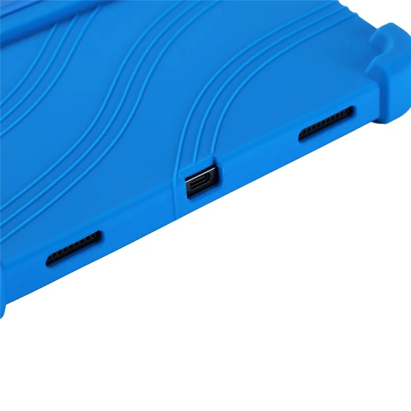 For Teclast ArtPad Pro / Blackview LINK 8 Case Adjustable Kickstand Silicone Tablet Protective Cover - Dark Blue