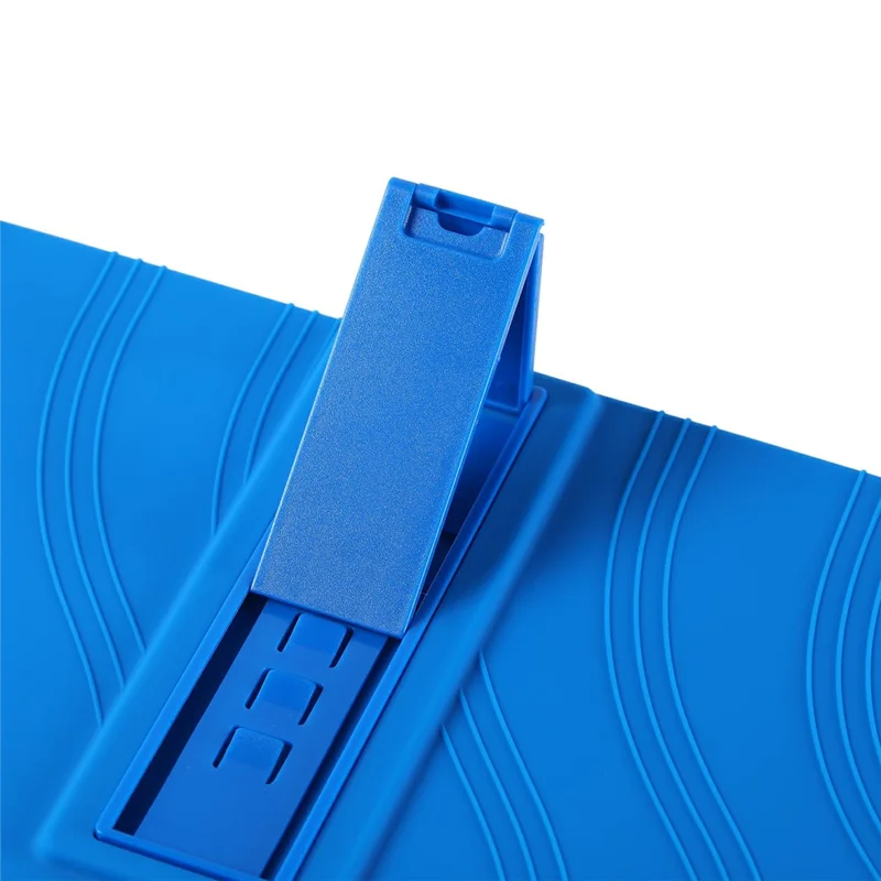 For Teclast ArtPad Pro / Blackview LINK 8 Case Adjustable Kickstand Silicone Tablet Protective Cover - Dark Blue