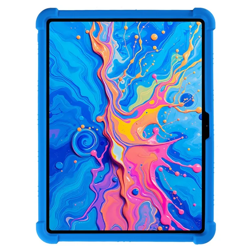 For Teclast ArtPad Pro / Blackview LINK 8 Case Adjustable Kickstand Silicone Tablet Protective Cover - Dark Blue