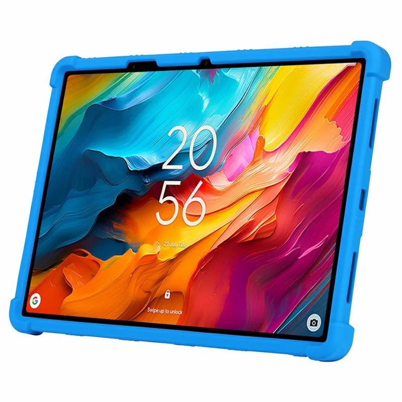 Étui pour TCL NxtPaper 14 avec support réglable, housse de protection en silicone pour tablette - Bleu foncé