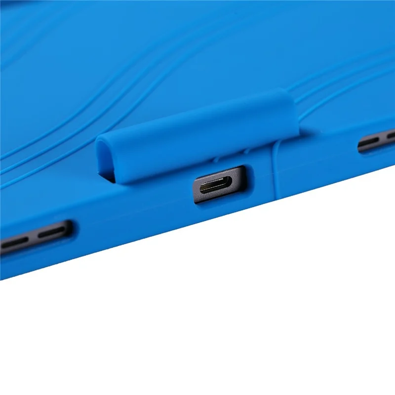 Étui pour TCL NxtPaper 14 avec support réglable, housse de protection en silicone pour tablette - Bleu foncé