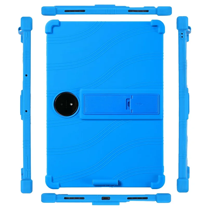 Étui pour TCL NxtPaper 14 avec support réglable, housse de protection en silicone pour tablette - Bleu foncé