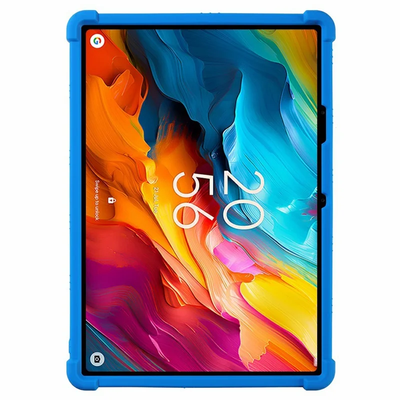 Étui pour TCL NxtPaper 14 avec support réglable, housse de protection en silicone pour tablette - Bleu foncé