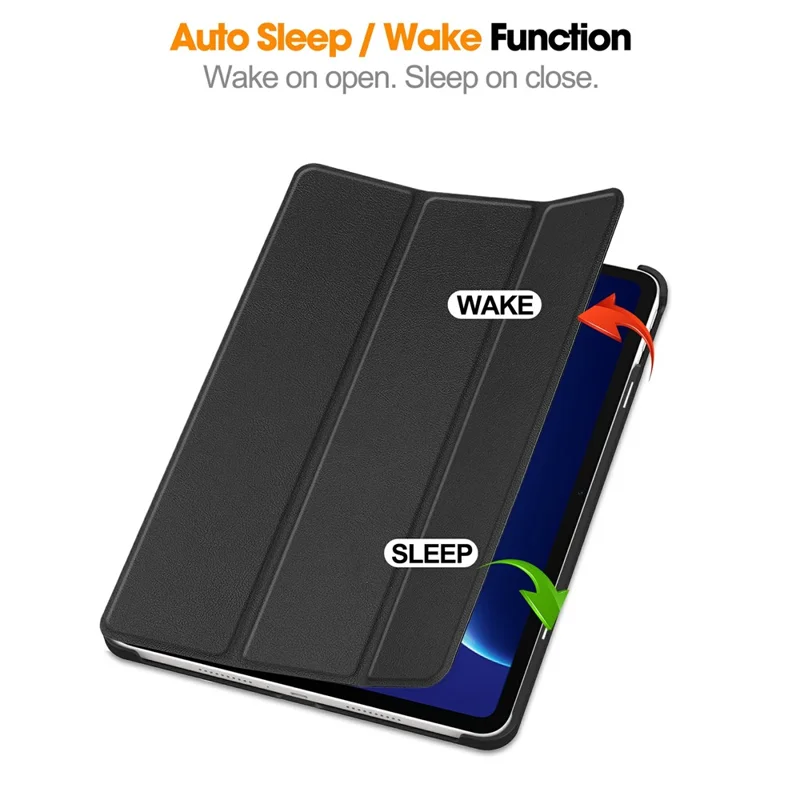 For OnePlus Pad Air5 / Pad Go 2 Case Anti-Drop Leather Stand Tablet Cover - Black