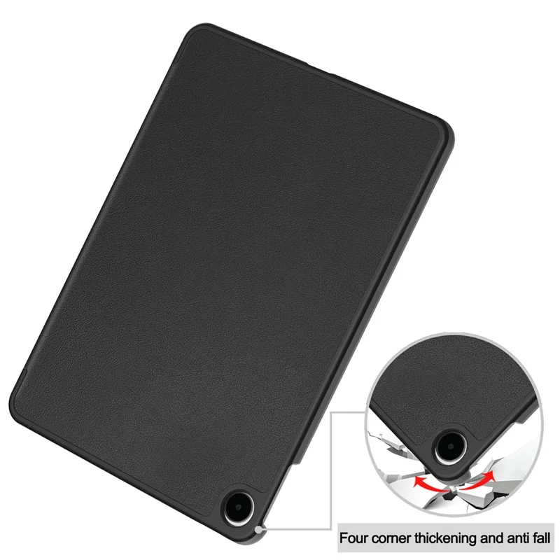 For OnePlus Pad Air5 / Pad Go 2 Case Anti-Drop Leather Stand Tablet Cover - Black