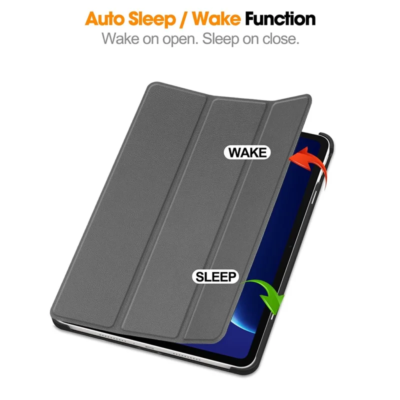 Capa de Tablet em Pele Anti-queda com Suporte para OnePlus Pad Go 2 - Cinzento