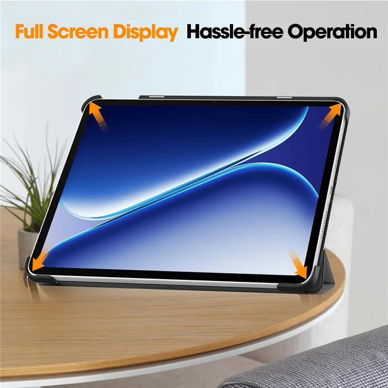 Capa de Tablet em Pele Anti-queda com Suporte para OnePlus Pad Go 2 - Cinzento