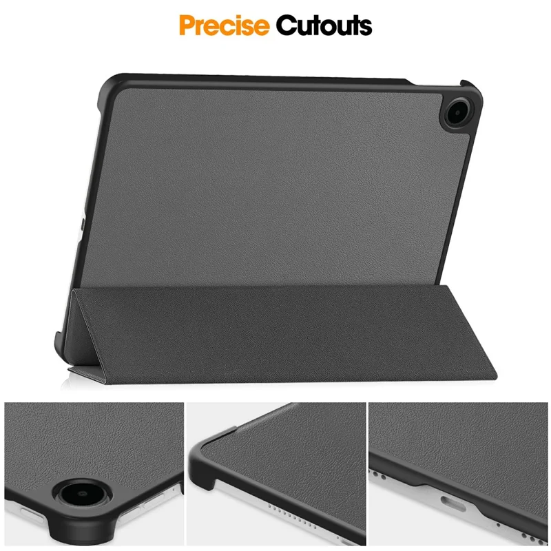 Capa de Tablet em Pele Anti-queda com Suporte para OnePlus Pad Go 2 - Cinzento