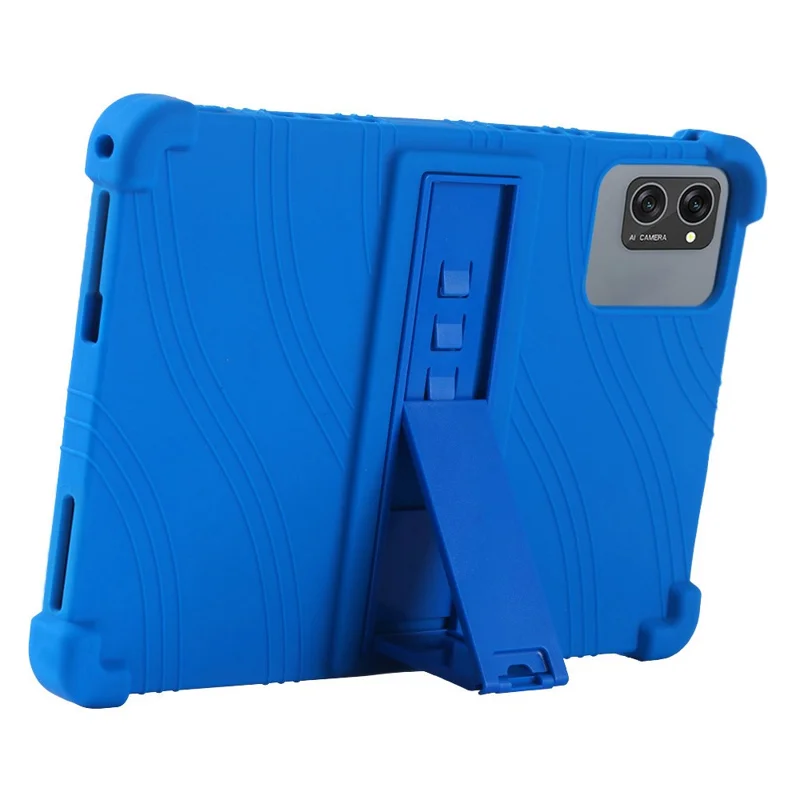 For Winsing T30W Case Adjustable Kickstand Silicone Tablet Protective Cover - Dark Blue