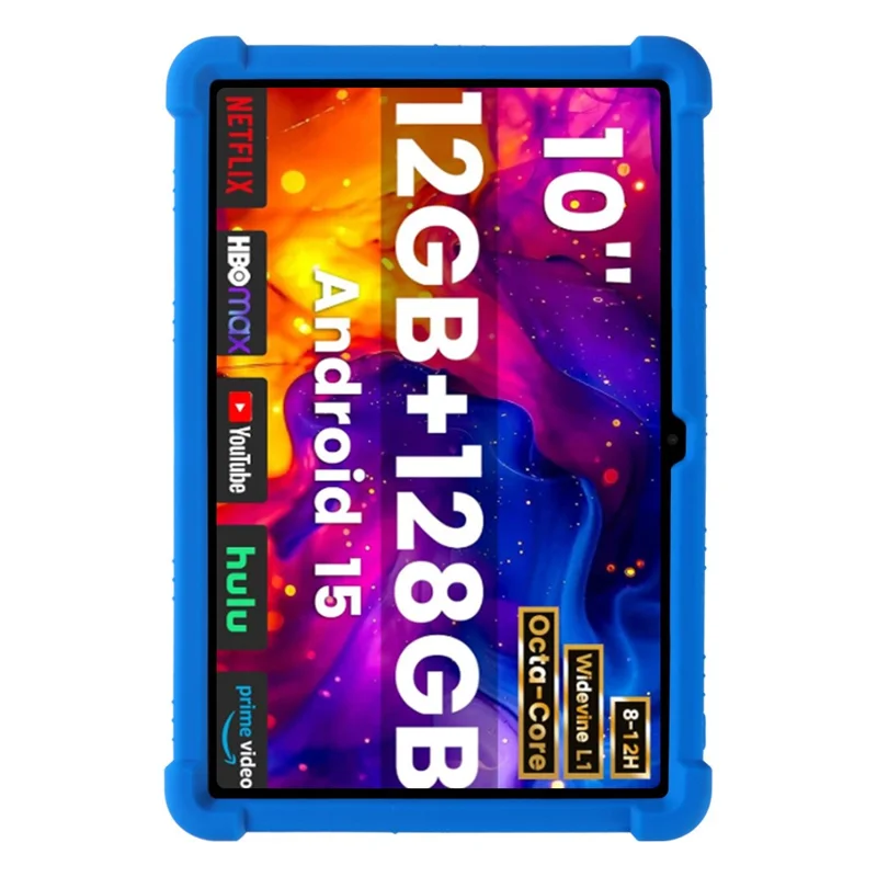 For Winsing T30W Case Adjustable Kickstand Silicone Tablet Protective Cover - Dark Blue