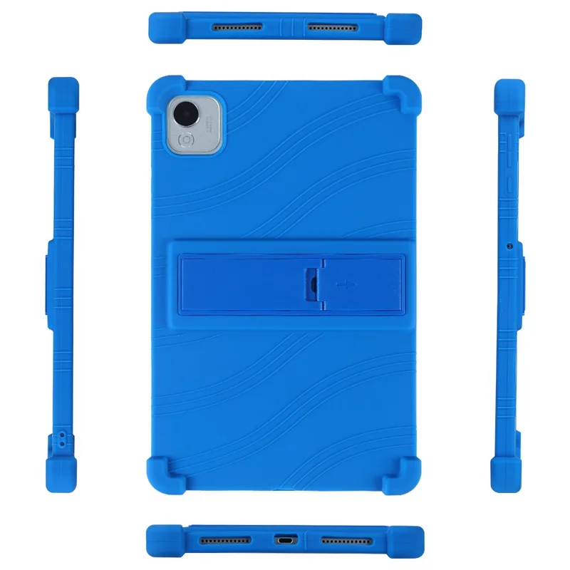 For Honor Pad X10 Pro Case Adjustable Kickstand Silicone Tablet Protective Cover - Dark Blue
