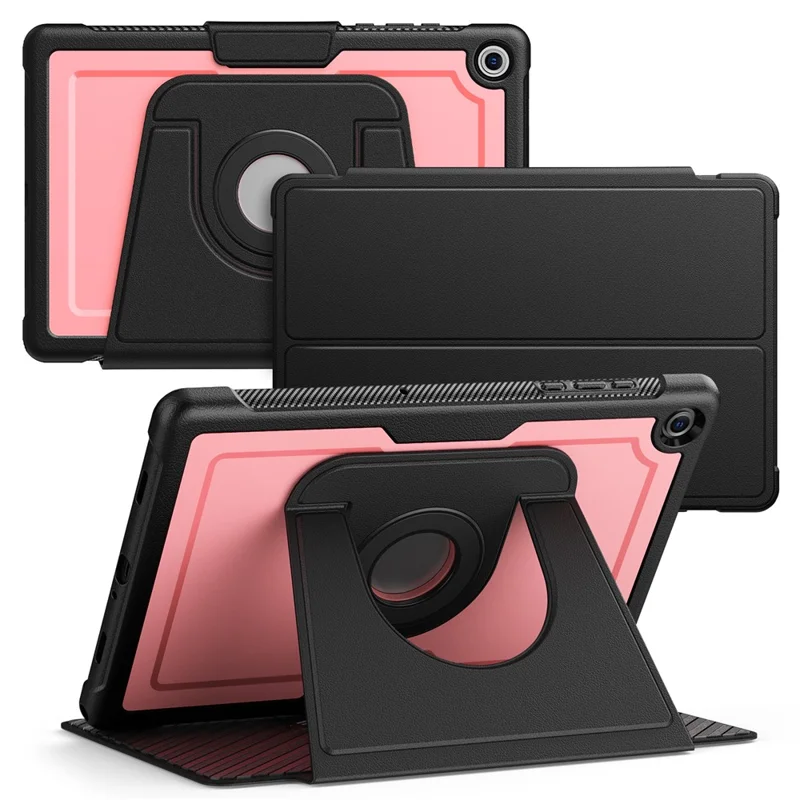 For Samsung Galaxy Tab A11+ / A9+ Tablet Case Detachable PC + TPU + PU Leather Flip Cover - Pink