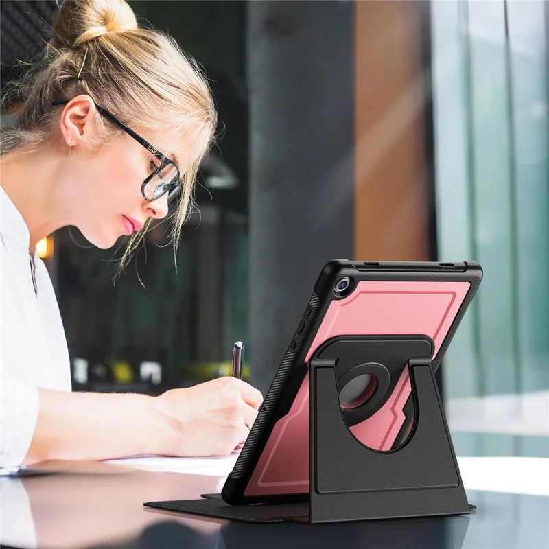 For Samsung Galaxy Tab A11+ / A9+ Tablet Case Detachable PC + TPU + PU Leather Flip Cover - Pink