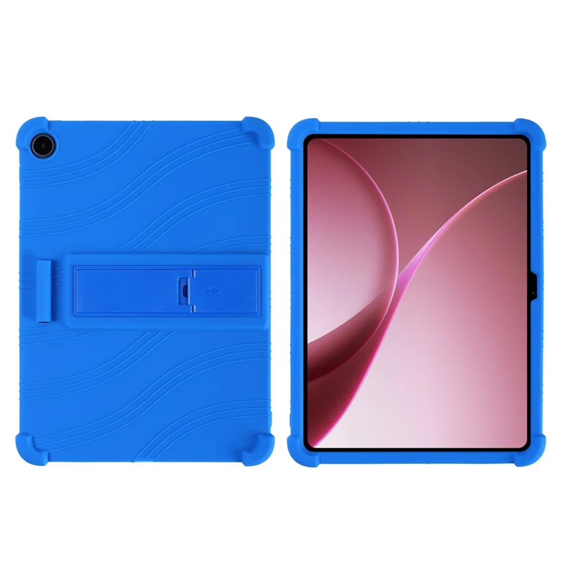 Tablet Case For Oppo Pad Air5  /  OnePlus Pad Go 2 Adjustable Kickstand Silicone Tablet Protective Cover - Dark Blue