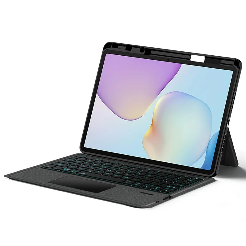 For Huawei MatePad 11.5 (2026) Leather Case + Bluetooth-Compatible Keyboard with Backlight Trackpad