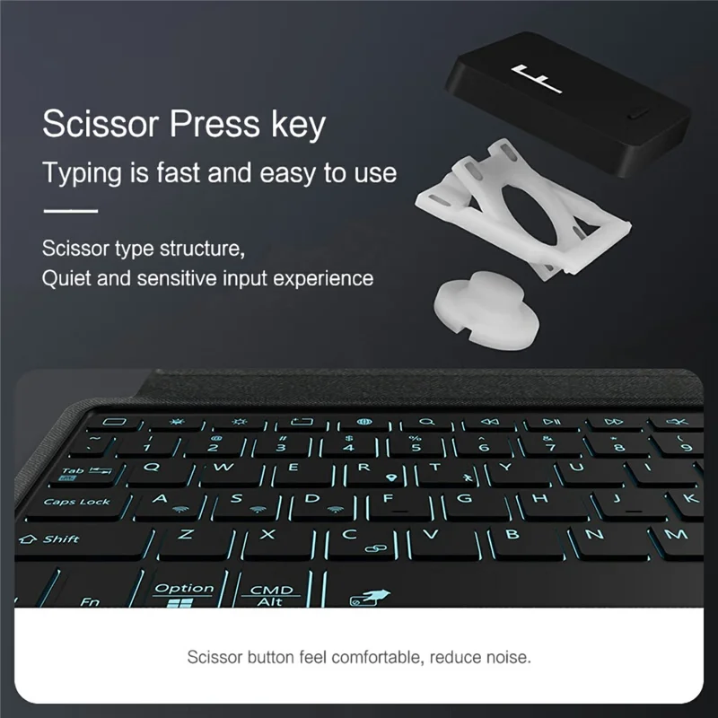For Huawei MatePad 11.5 (2026) Leather Case + Bluetooth-Compatible Keyboard with Backlight Trackpad