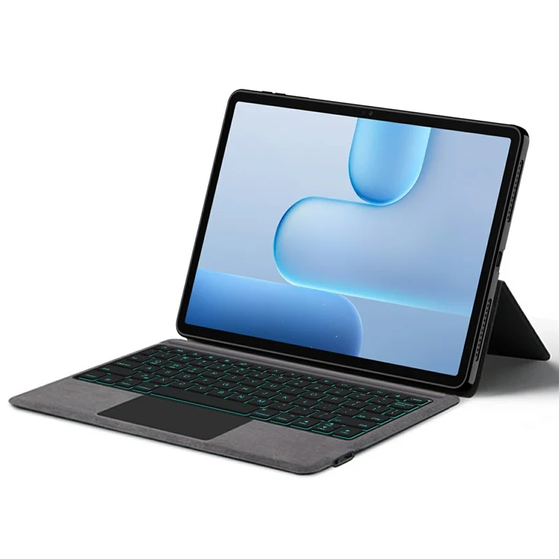 For Honor Pad 10 Pro Leather Case + Touchpad Bluetooth-Compatible Keyboard with Backlit - Black