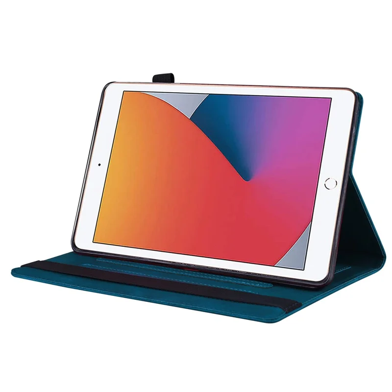 Tablet Case For iPad mini (2019) 7.9 inch  /  mini 4  / mini 3  /  Mini 2  /  Mini Card Slot PU Leather Stand Tablet Cover - Blue