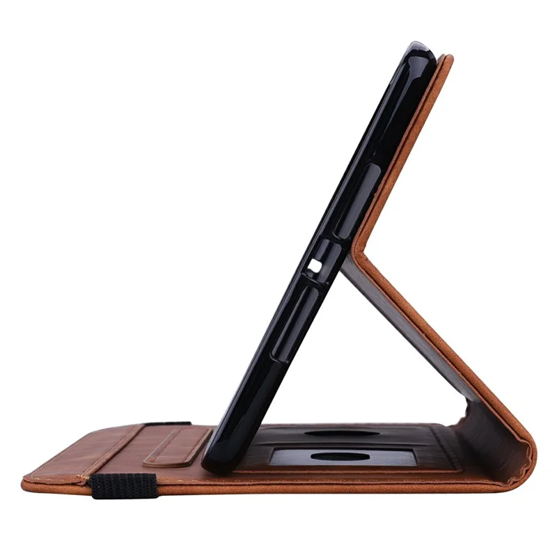 Funda para tableta para iPad Pro 13 (2025) / (2024) con diseño impreso de flor, carcasa de cuero de becerro con soporte y correa para bolígrafo - Marrón