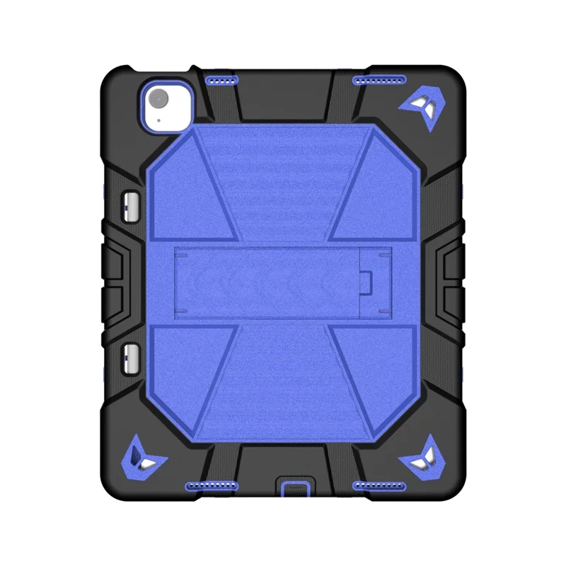 Funda para iPad Air 13 (2026) / (2025) / (2024) con soporte integrado, funda protectora resistente de policarbonato + silicona - Negro + Azul