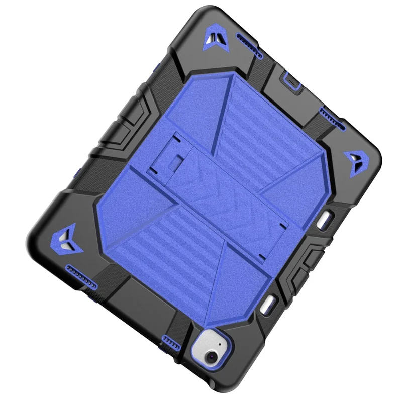 Funda para iPad Air 13 (2026) / (2025) / (2024) con soporte integrado, funda protectora resistente de policarbonato + silicona - Negro + Azul
