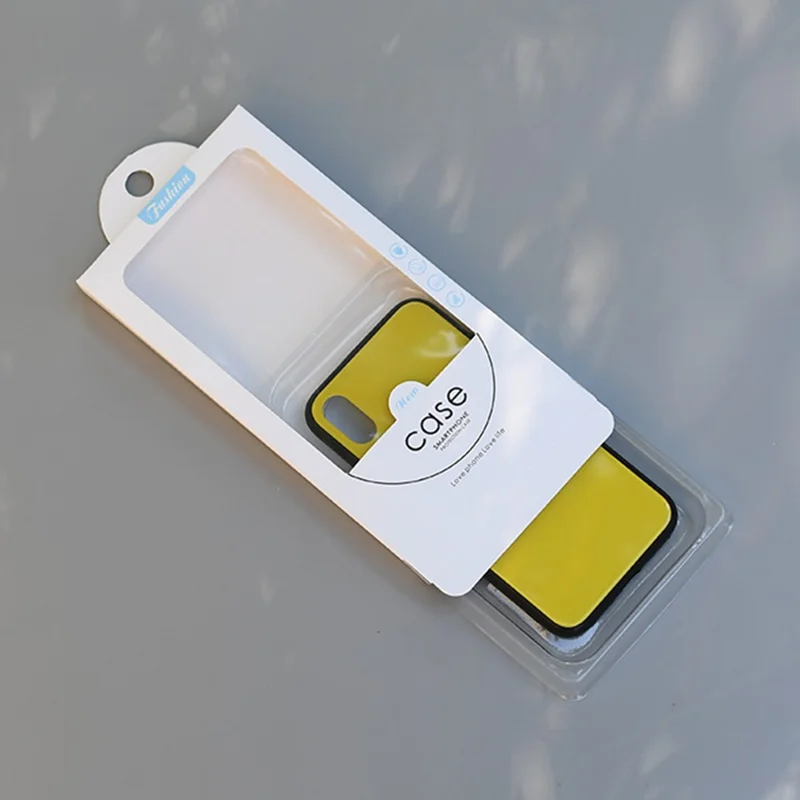 18.2 x 10 x 1.5cm Phone Case Packaging Box Cardboard Retail Display Box with Blister Inner Tray - Black / Red