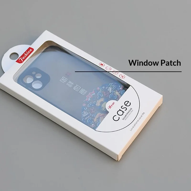 18.2 x 10 x 1.5cm Phone Case Packaging Box Cardboard Retail Display Box with Blister Inner Tray - Black / Red