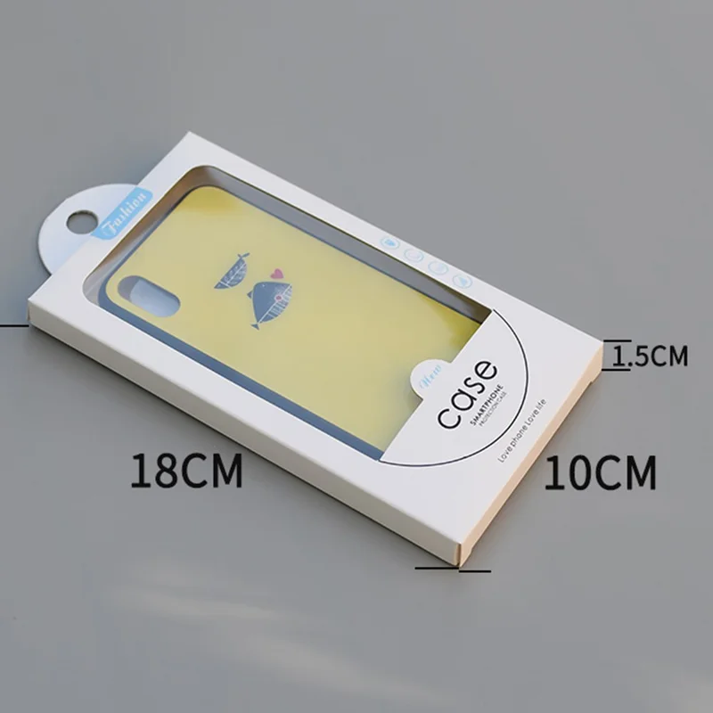 18.2 x 10 x 1.5cm Phone Case Packaging Box Cardboard Retail Display Box with Blister Inner Tray - Black / Red