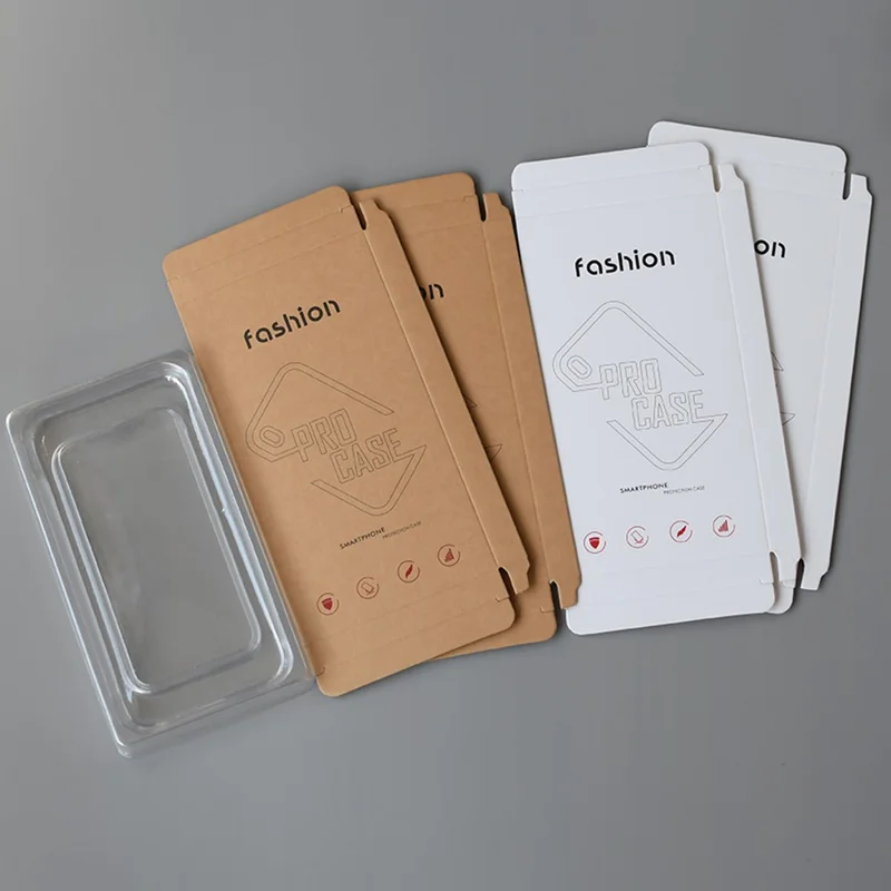 K1 18.2x10x1.5cm Phone Case Packaging Box Insert Tray Paper Case for Phone Cover - White