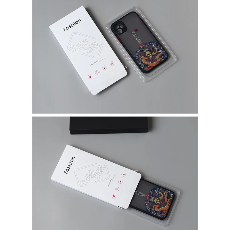 K1 18.2x10x1.5cm Phone Case Packaging Box Insert Tray Paper Case for Phone Cover - White